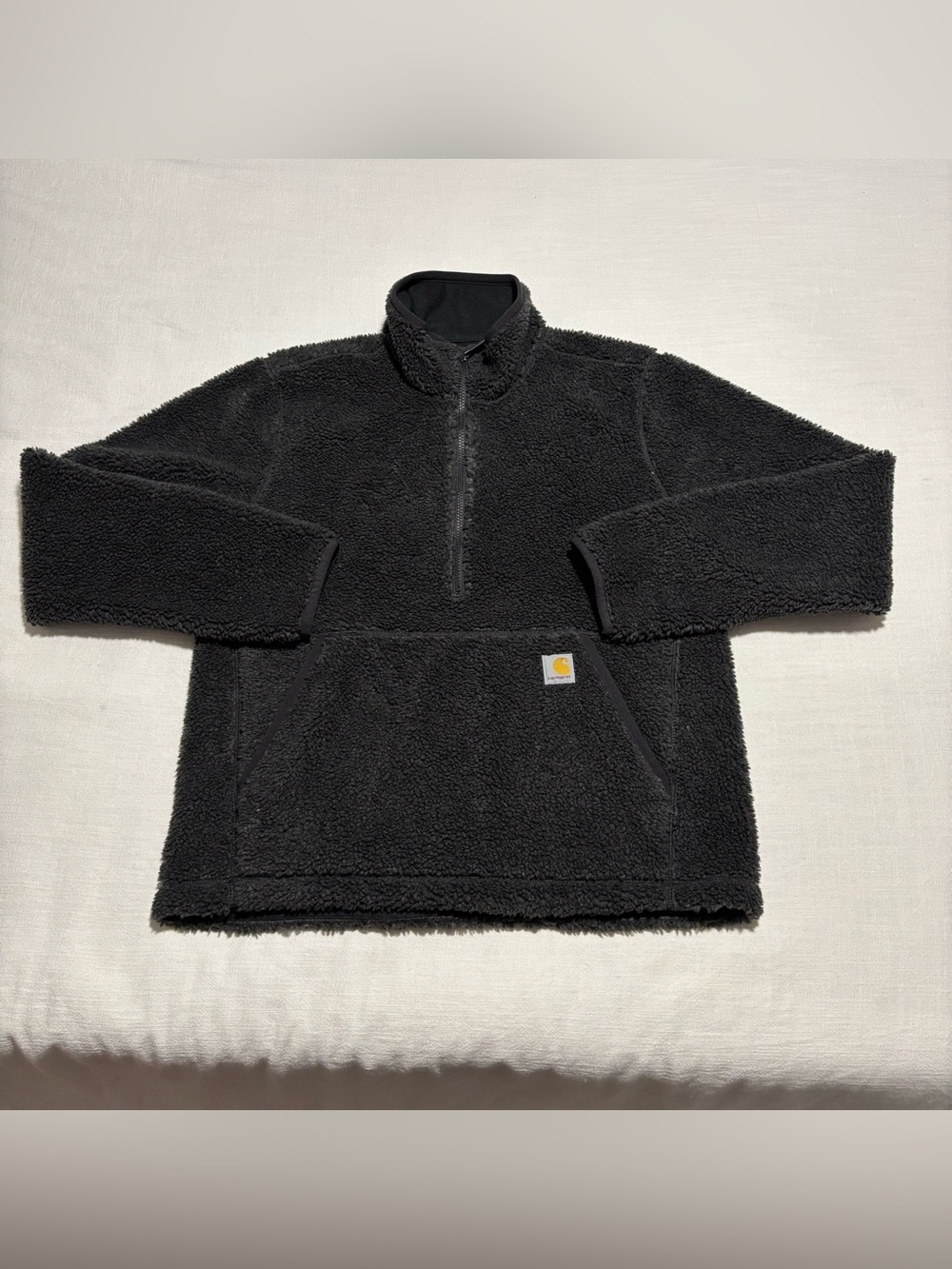 Men’s Carhartt Loose Fit Fleece Pullover Sweater | Black | Size Small | 106443